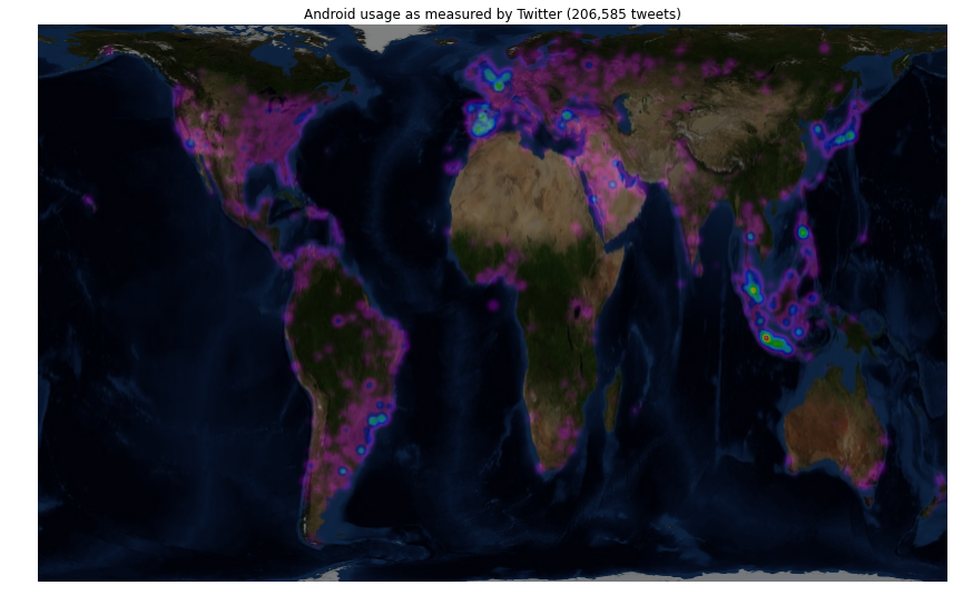A heat map of Android devices